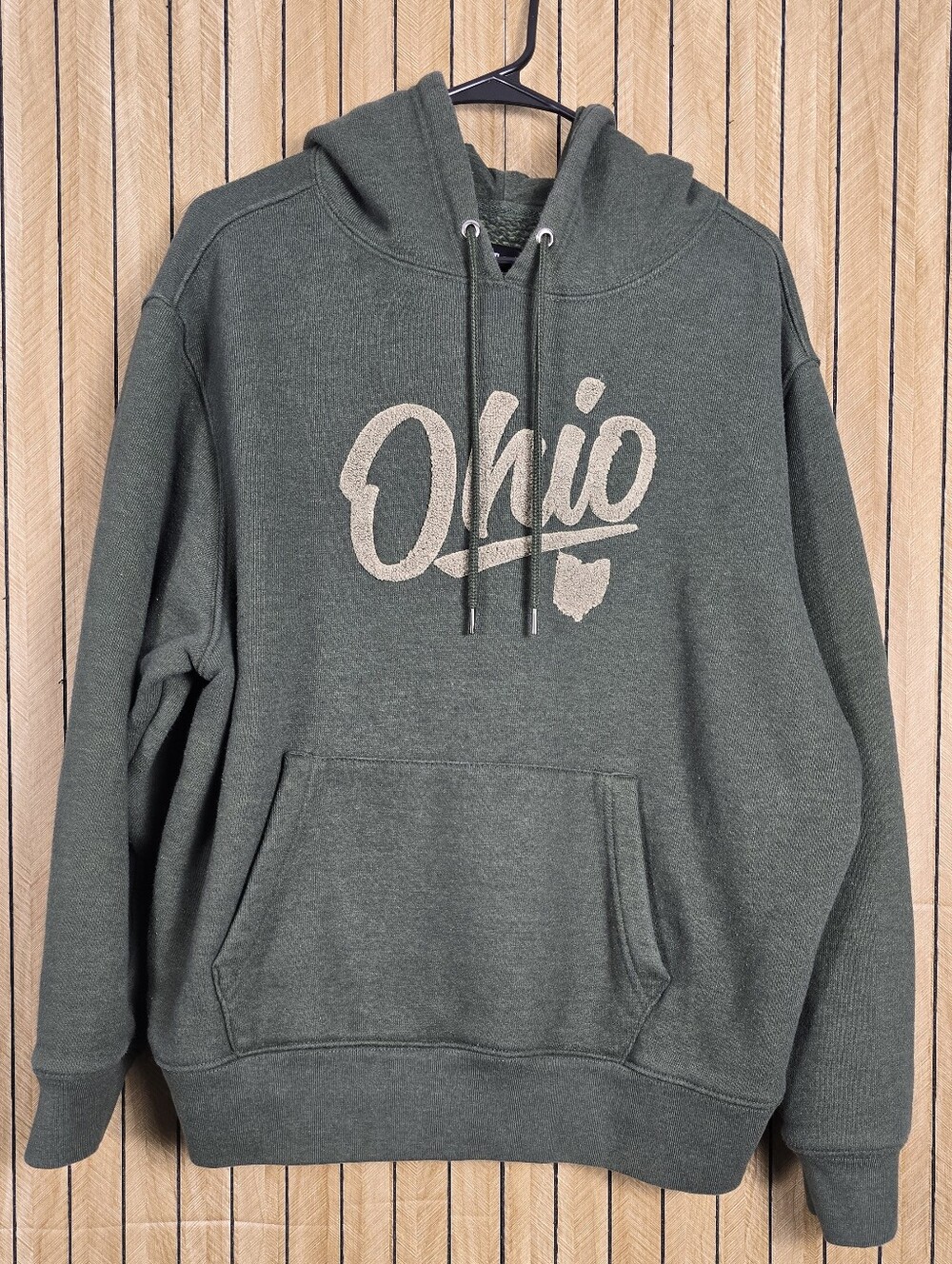 State of Mind Olive Script Hooded Sweatshirt